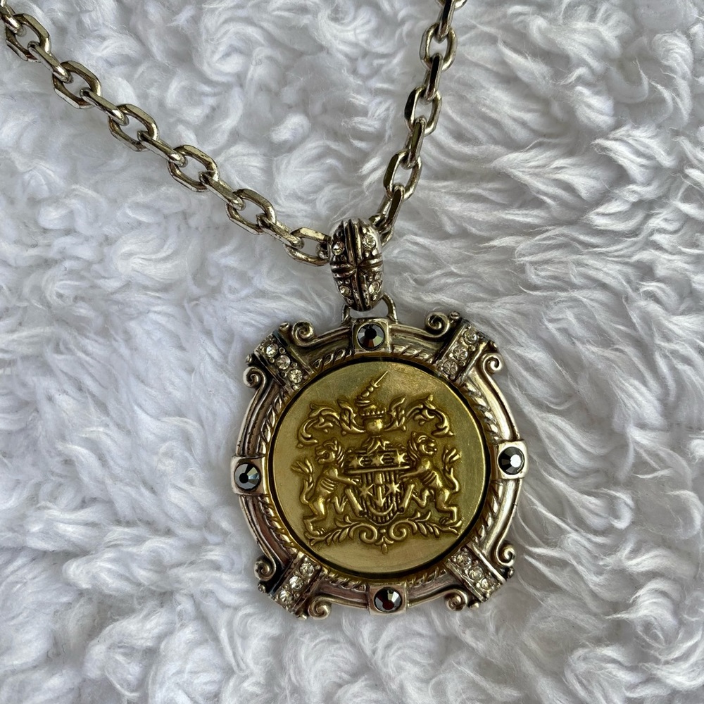 Retired Brighton Medallion Coin Necklace